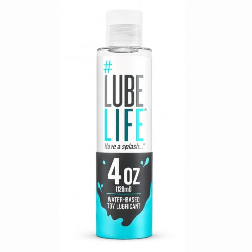 Lube Life Water-Based Toy Lubricant, Toy-Safe lube for Men, Women and Couples, Non-Staining, 4 Fl Oz