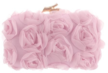 EVEOUT Clutches de Flores Mujer Bolso de Noche de Flores Elegante Bolso Floral de Fiesta Bolsa Bandolera para Boda