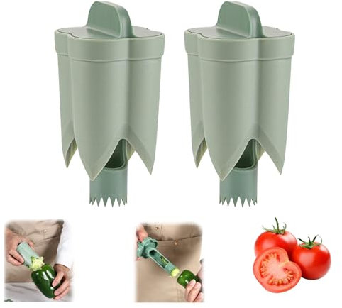 Pfefferentkerner, 2 In 1 Pfeffer-Entkerner Paprika-Entkerner-Set Pfefferschneider Pfeffer Kernentferner Manuelle Pfefferentkerner Pfeffersamen Entkerner für Tomaten, Pfeffer (2pcs)