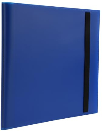 CAPASTEC Karten Sammelalbum Sammelkarten Album 12 Taschenkartenbinder mit 480 Hüllen, Albumhalter, Blau.