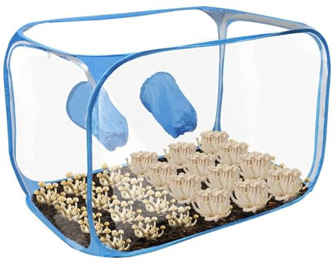 Tienda de campaña para Cultivo de Setas - Caja de Aire quieto para Setas de PVC | Kit de Tienda de Cultivo para Estaciones de propagación, Bolsas de Cultivo de, Suministros de horticultura, con