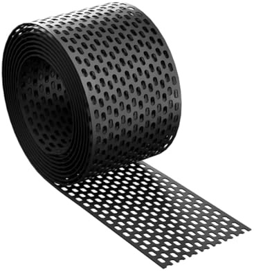 80 mm x 5 lfm takgaller, KaufdACH® ventilationsband, ventilationsgaller, fågelskyddsgaller, sperling (svart (RAL9005))