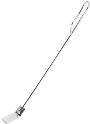 Kisangel Rastrillo Metálico Portátil para Cenizas De Barbacoa Pala Ligera y Resistente para Limpieza De Parrillas y Estufas Herramienta Práctica De Inoxidable para Uso Doméstico y Exterior