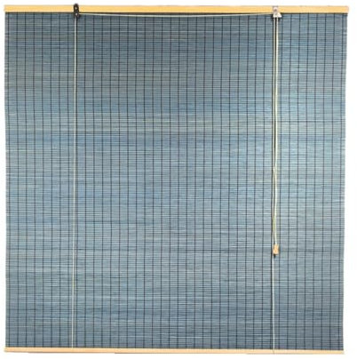 Bambus-Rollo für Außenfenster, Sonnenschutz, anpassbare Farben und Größen (115 x 220 cm)