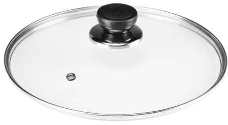 Tapa Sarten Tapas de vidrio templado for sartenes Bordes de acero inoxidable 9 tamaños separados Asas suaves al tacto Adecuadas for ollas y sartenes Rejillas de vapor integradas Tapas Sartenes Cocina(