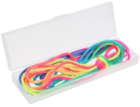 BESTonZON Hand Game Cats Cradle String for Boys and Girls Portable Finger Rope Toys for Hand Exercising and Party Interactive Play Rainbow String Game Toy