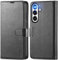 TUCCH Funda para Galaxy S25+ Plus 5G, Carcasa con Bloqueo RFID, Soporte Plegable, Ranura para Tarjeta Cierre Magnético Carcasa de TPU, Funda Cuero PU Compatible con Galaxy S25 Plus (6,7 2025), Negro
