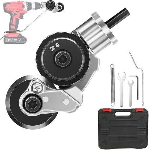 Electric Drill Plate Cutter,Sheet Metal Cutter Accessories,Sheet Metal Nibbler, Sheet Metal Knife for Cutting Iron,Tinplate,Steel,Copper, Aluminum