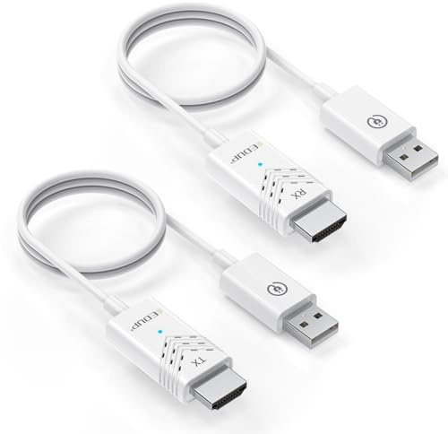 NODELINK HDMI Inalámbrico 1080P, Transmisor y Receptor Plug & Play para PC, Portátil, HD TV, Smartphone, PS5 y Proyector, HDMI Wireless, Streaming de Video