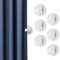 Lot de 6 clips de rideau de douche de 5 cm - Protection anti-éclaboussures - Clips auto-adhésifs - Protection contre le vent - Blanc - Pour rideau de douche - Accessoires intelligents