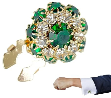 4 piezas cubiertas de botones de diamantes de imitación para mujeres, clips de botones de camisa desmontables, joyería de botón con clip decorativos para manualidades, accesorios de camisa