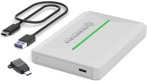 Slim Portable External Hard Drive HDD – USB 3.0/Type-C High-Speed Storage – Compatible with Windows, Mac, Laptop, PC, Desktop, PS4, Xbox – Backup for Data, Movies, Games & Photos (White, 1, TB)