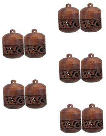 FRCOLOR 5 Sätze Aromatherapie-anhänger Aus Holz Klangkugel-anhänger - Sirup Duftsäckchen Perlenkäfige Anhänger Ball Wachsschmelzbrenner Diffusor-anhänger Saftig Kupfer 2 Stück * 5
