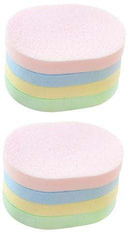BESTYASH 8pcs Cleansing Puff Facial Cleaning Sponges Face Exfoliating Sponges Makeup Removal Pads for Skin Scrubber Use in Bathroom Random Color