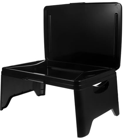 HOMSFOU Mesa Plegable Portátil Almacenamiento Escritorio para Computadora Multifuncional para Cama Oficina o Casa