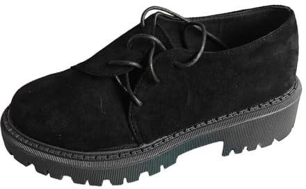 Generisch Traditional Shoes Women's Traditional Haferl Shoes Traditional Shoes Leather Shoes Elegant Vintage Low Shoes Suit Lace-Up Shoes Business Boat Shoes Sailing Shoes Work Shoes, black, 7 UK