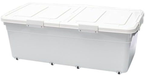 KESOTO Contenitore portaoggetti sottoletto Antipolvere e Robusto con Coperchio per Giocattoli, Lenzuola, Asciugamani, copripiumini, Alto
