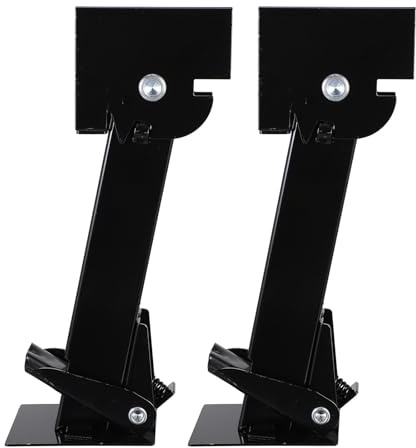 Levemolo Supporto per Rimorchio in Acciaio 2 Pezzi Martinetto Stabilizzatore per Camper e Trailer, Design Salvaspazio e Funzionamento Semplice per Manutenzione Veicoli