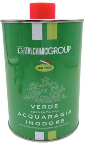 Acquaragia Inodore 500 ml Verde Solvente per Diluire: Pitture, Smalti, Cere e Pulire Oli e Grassi