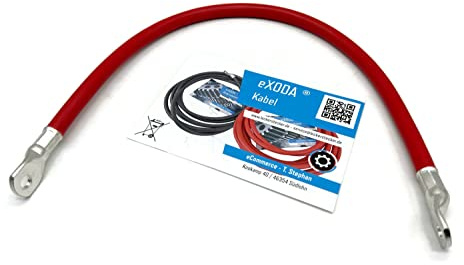 Exoda 50mm² Batteriekabel 50cm M8 Kabelschuhe rot 8064 Watt 672A 12V