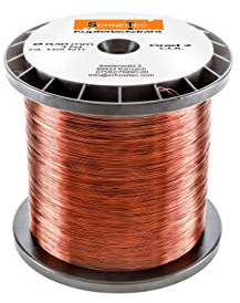 Kupferlackdraht W210 Ø 0,50 mm 3 kg, ca. 1570m - CU Lackdraht Grad 2 CUL Kupferdraht Gewicht 3 Kilogramm Durchmesser 0,50 Millimeter Wickeldraht Kupfer Draht nach IEC 60317-13
