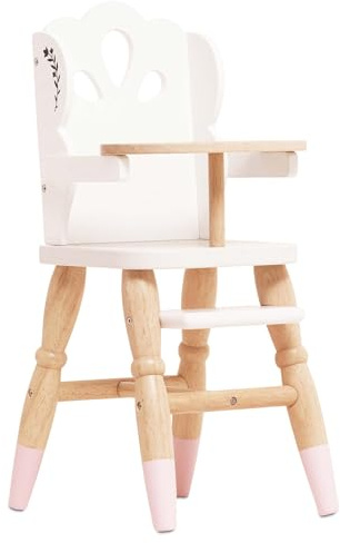 Le Toy Van - Educational Wooden Toy Role Play Beautiful Doll High Chair | Girls & Boys Pretend Play Toy High Chair - For Ages 3+