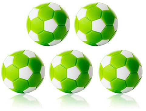 Robertson Kickerball Winspeed 35 mm 5er Set grün-weiß, farbecht, Abriebfest und langlebig, für Tischfußball und Tischkicker