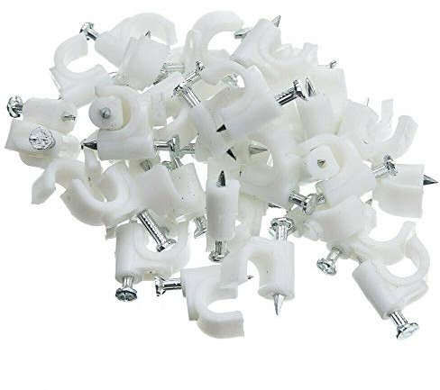 Kabelschellen Nagelschellen Kabel-Schellen mit Nagel 4mm Menge auswählbar 500 Stück