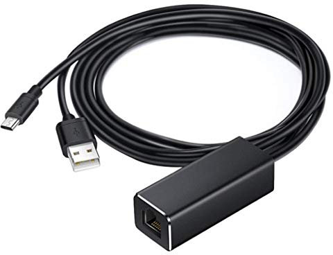 ZYElroy Micro USB to RJ45 Ethernet Adapter TV Stick Network Converter Compatible for Fire TV/Chromecast