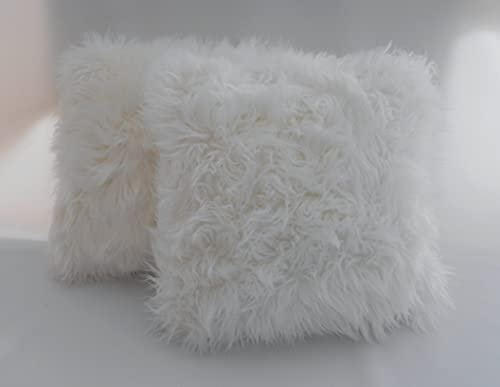 Kissenhülle 2er Set Fell Schaf Weiss 40x40