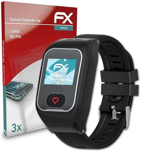 atFoliX Schutzfolie kompatibel mit Luada 4G Pro Folie, ultraklare und flexible FX Displayschutzfolie (3X)