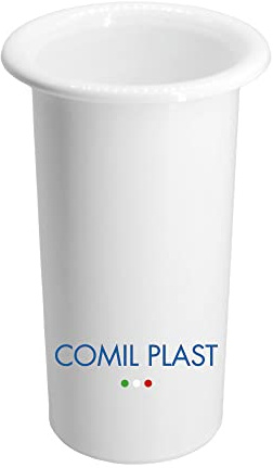 Comil Plast | Portafiori Interno in plastica per Vaso da cimitero Colore Bianco | Diametro 6 cm, Altezza 12 cm.