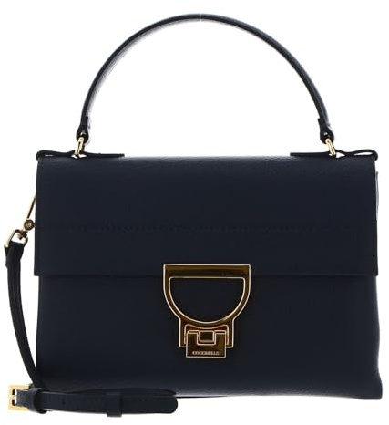 Coccinelle Leder Handtasche Umhängetasche Arlettis Handbag Midnight Blue dunkelblau