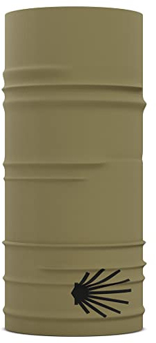 Buen Camino Multifunktionstuch olive – Ultraleichtes Schlauchtuch für den Jakobsweg, Bandana mit Cooling Effekt, schnelltrocknend, nahtlos, atmungsaktiv