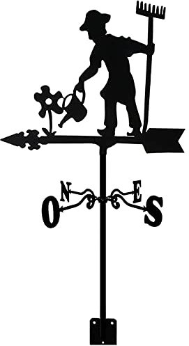 Girouette en Fonte girouette avec indicateur de Direction du Vent monté sur Le Toit Outils de Mesure décorations métalliques de Jardin de Toit soufflé par Le Vent