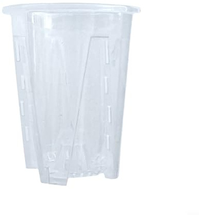 Clear Plastic Orchid Pots With Holes, Transparent Design, Breathable Drainage Design, for IDEAL For Plant Growth, Suitable For DIY Planting Garden, Home, Office(12cm)