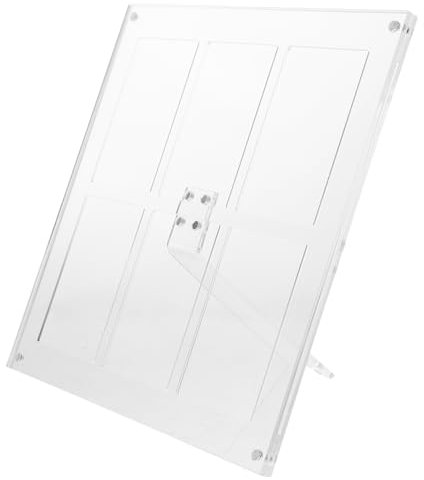 FUNOMOCYA Acryl 3 Zoll Foto Rahmen 6-Grid Desktop Bild Karten Rahmen Magnetische Display Rack