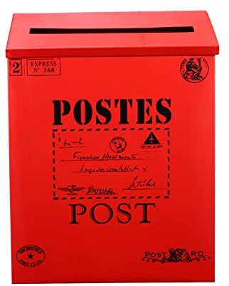 WHAMVOX 1pezzi Cassetta Postale Vintage in Semplice e Robusta Per Decorazione Casa e Foto Multifunzionale e Facile Da Installare