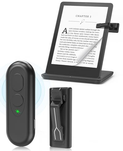 SZILBZ RF Fernbedienung zum Seitenwenden zum Lesen auf Kindle Tolino Paperwhite Kobo E-Book E-Readers Zubehör, Umblättern für ipad/iPhone Tablets Romane Lesen und Fotos Machen