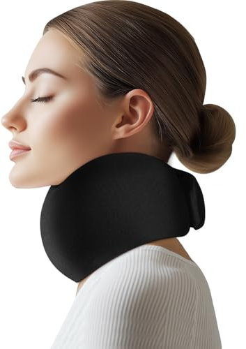 VOYOR-HEALTH Collarín Cervical Blando, Soporte para el Cuello para Dormir, Dispositivo de Tracción del Cuello Cervical para Aliviar el Dolor y la Presión del Cuello con Tamaño Ajustable, Unisex NB100