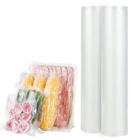 2 rotoli 28x600 cm rotolo sottovuoto alimenti - Sacchetti BPA-free, resistenti al calore, ideali per sous vide e lunga conservazione. Buste sottovuoto per mantenere gli alimenti freschi più a lungo.