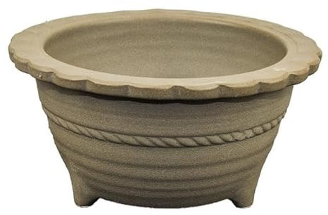 Vaso per bonsai Giapponese Morrisan rotondo in gres 12,5x12,5x6 cm - B04-12a