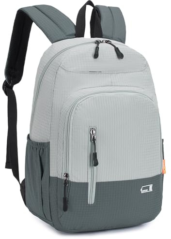 BAGZY Zaino Ryanair 40x20x25 Zaino da Viaggio Aereo Bagaglio a Mano Piccolo Zaini Antifurto Borsa Da Cabina Impermeabile Zainetto Porta PC per College Scuola Donna Uomo Grigio Chiaro