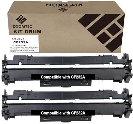 ZOOMTEC Recambio para 32A CF232A Unidad de Tambor de Imagen Compatible con Impresora HP LaserJet Pro M118 M203 M220 M118dw M203d M203dn M203dw MFP M227 M148 M227fdn M227fdw M148fdw M148fdn (2X Negro)