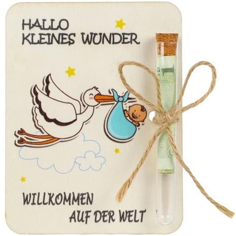 Seutgjie Geldgeschenk Baby Geschenk zur Geburt Junge | Babyparty Geschenk Junge für Frischgebackene Geldgeschenk Verpackung mit Reagenzglas für Geld
