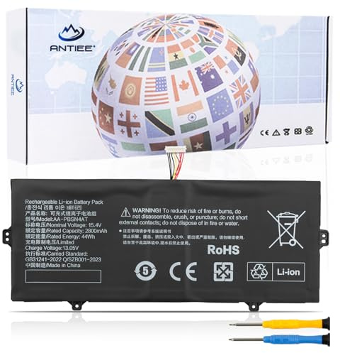 ANTIEE 44Wh AA-PBSN4AT Laptop Akku Kompatibel mit Sam-Sung Galaxy Book 15.6 NP750TDA NP750XDA NP755XDA NP750TDA-XD1US NP750TDA-XD2US NP750XDA-KD1HK NP750XDA-KD2SE NP750XDA-KD3IT 15.4V