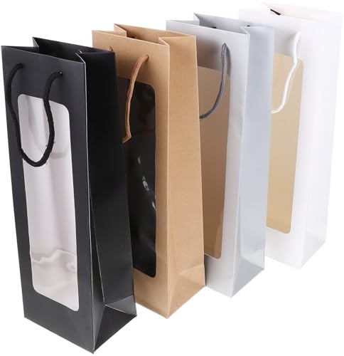 Gadpiparty 4stücke Weinflaschentasche Mit Griff Hochwertige Flaschenbeutel Weingeschenktaschen Zum Verschenken Für Rotwein Wein Und Andere Flaschen in Passender Robust Verarbeitet