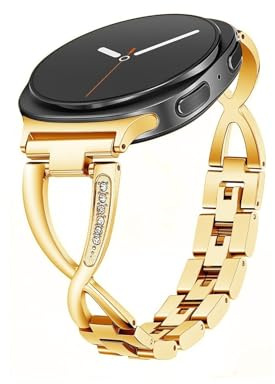 Kedja Gaffel Smyckesspänne Damarmband Passar till for Samsung Watch Galaxy Watch8 (40/44/classic)(Golden)