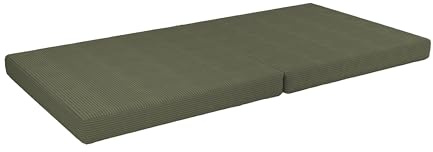 POKAR Colchón Plegable para Sofá Modular Niños | Colchón 160x80x8 cm en Espuma con Funda de Pana Suave | Accesorio Compatible con Sofá para Niños Infantil | Certificado Öko-Tex | Guisante Primaveral
