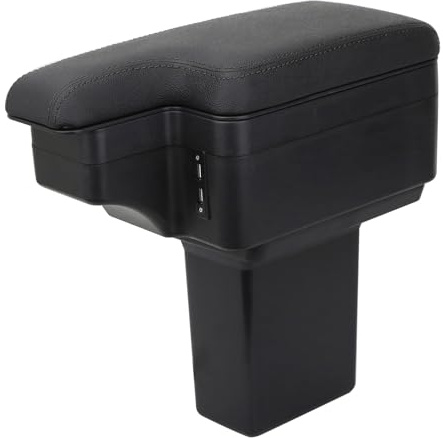 YJYWZH Reposabrazos Central para Opel Mokka (2021-2025) Compatible con Freno de Mano,con 5 Puertos USB Doble Compartimento,Tapa Deslizante